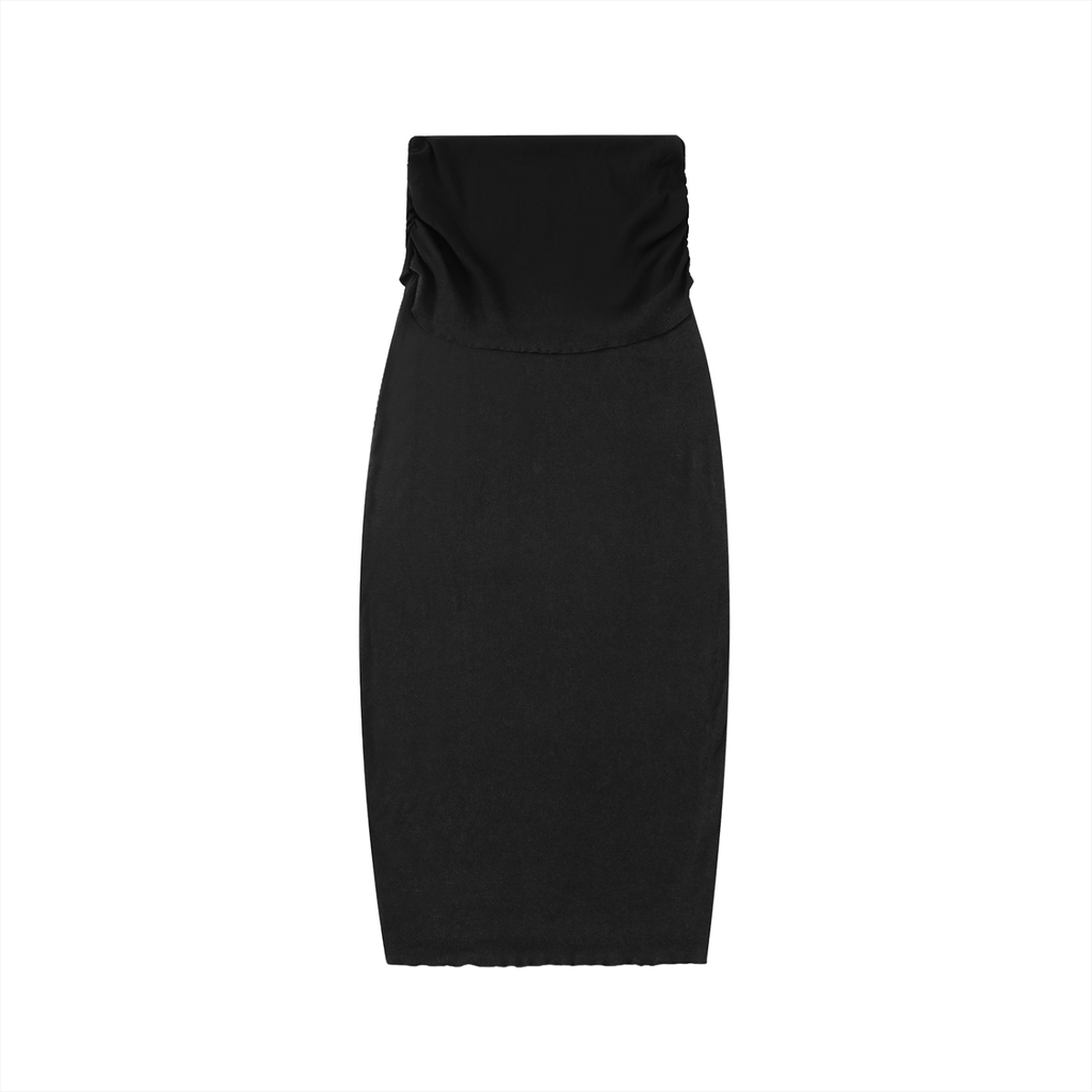 Dyed Washed Slim Maxi Skirt