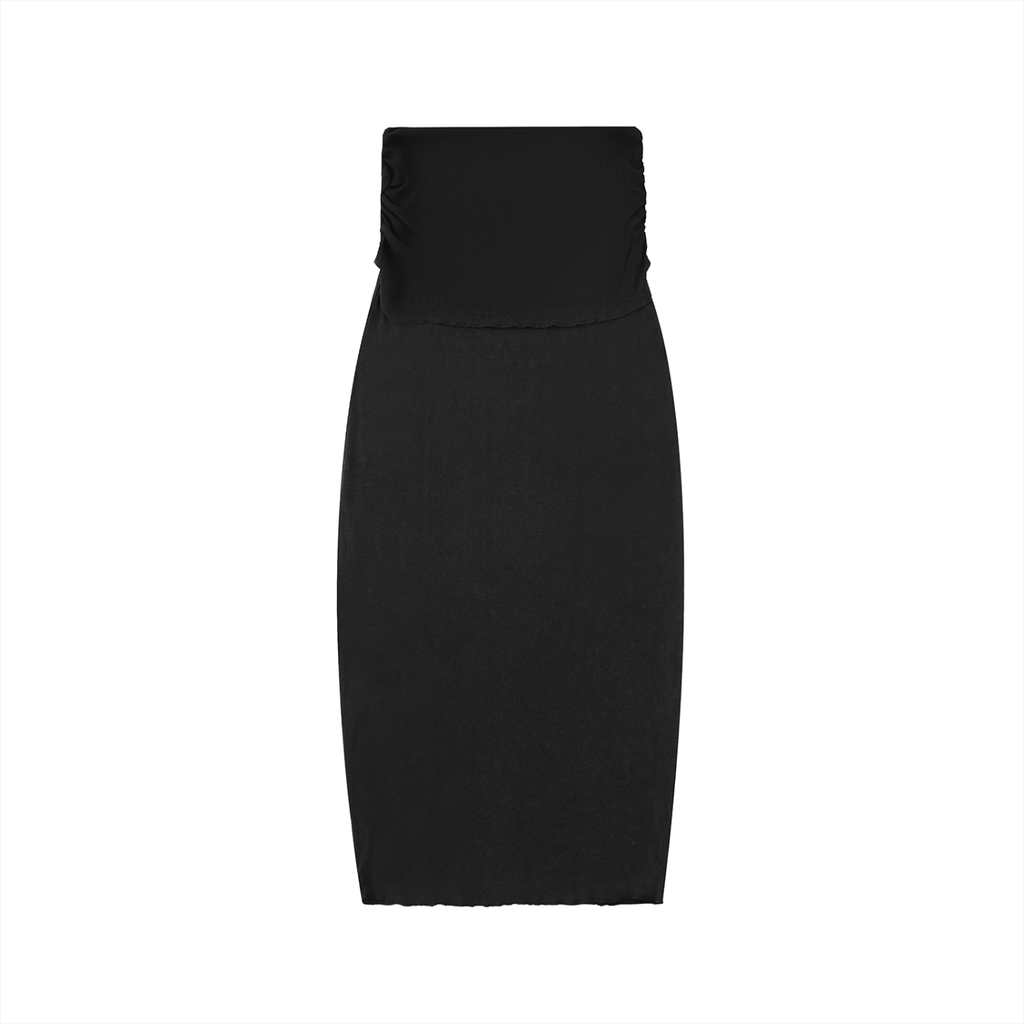 Dyed Washed Slim Maxi Skirt