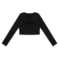 Ruched Long Sleeve Crop T-Shirt