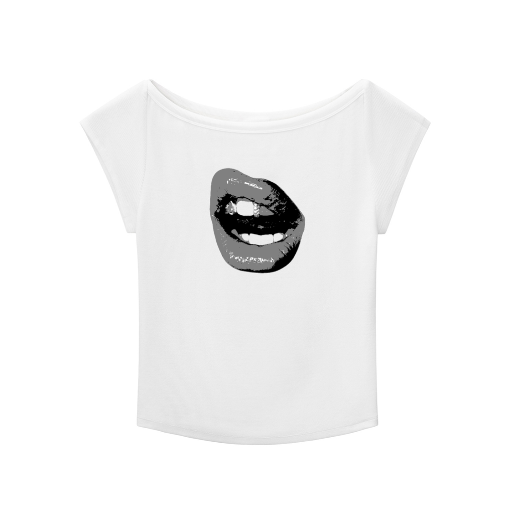 Edgy Wide Neck T-shirt