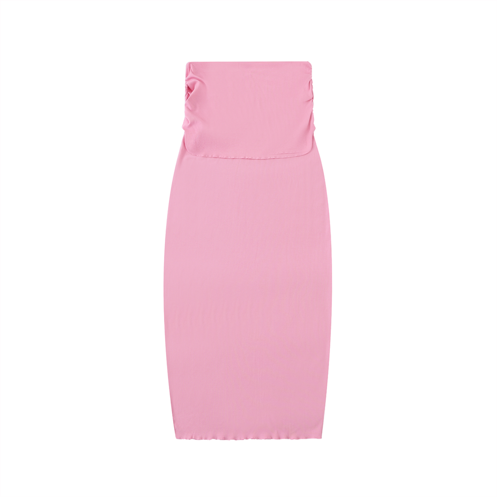 Dyed Washed Slim Maxi Skirt