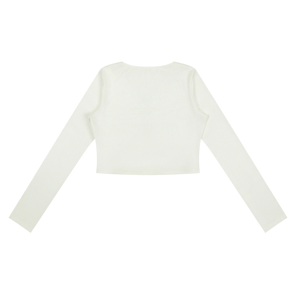 Ruched Long Sleeve Crop T-Shirt