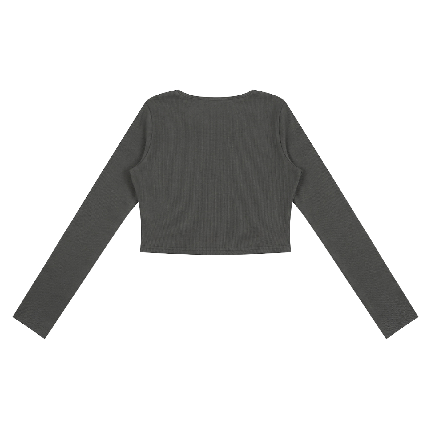 Ruched Long Sleeve Crop T-Shirt