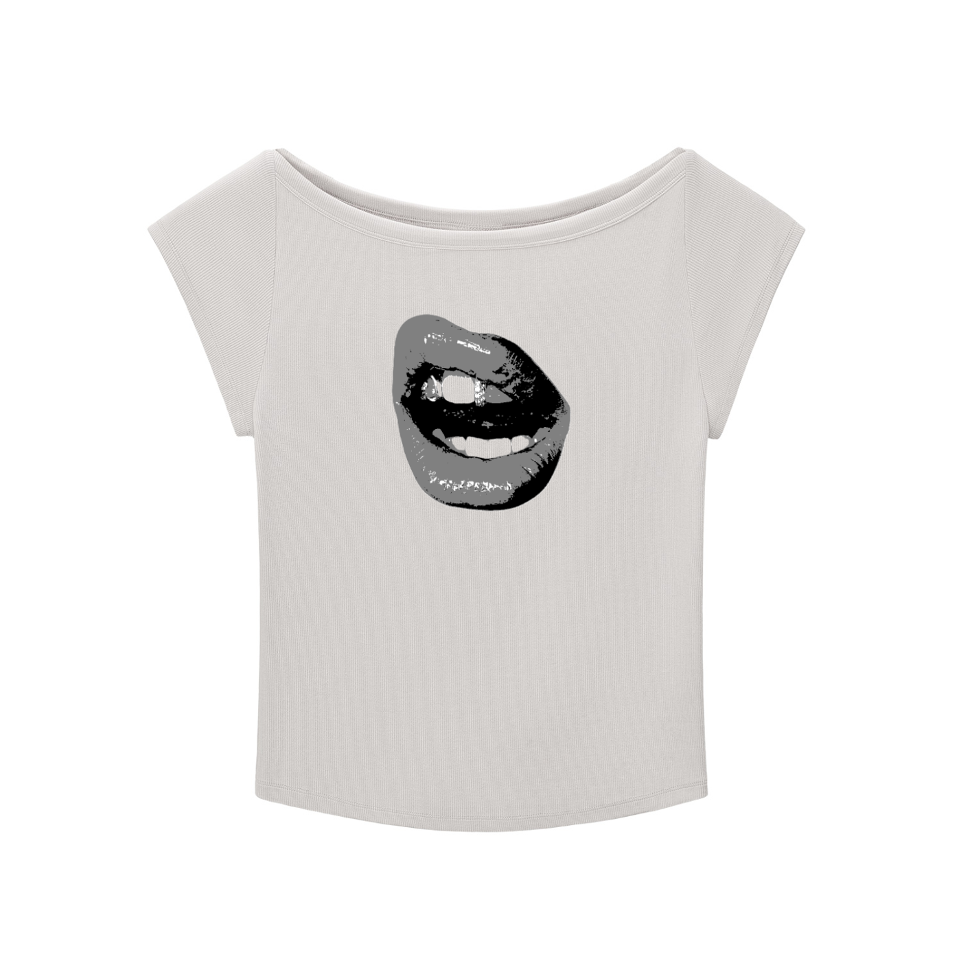 Edgy Wide Neck T-shirt