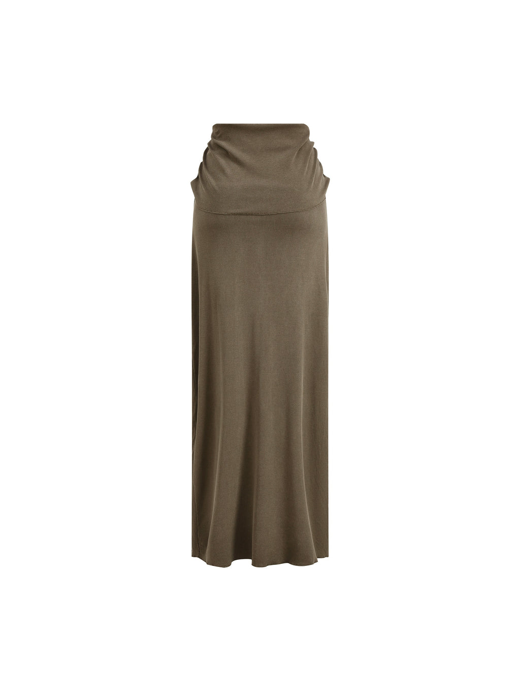 Dyed Washed Slim Maxi Skirt