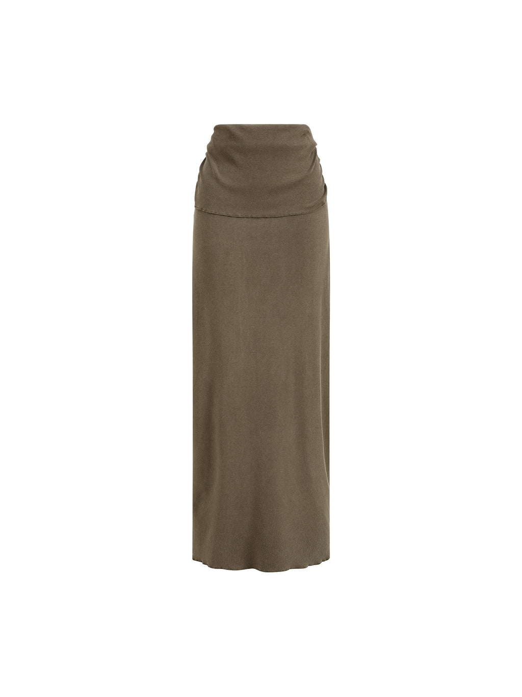 Dyed Washed Slim Maxi Skirt